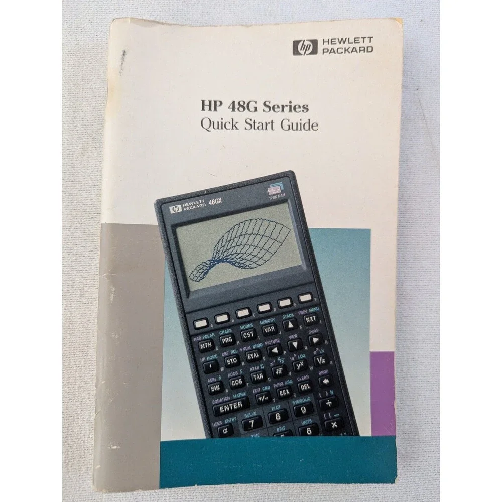 Hewlett Packard HP 48G Graphing Calculator With Case & Manual, Tested, No Cord